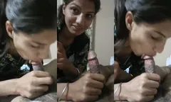 Hot Desi Girl Sucking Lover Dick