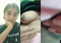 CUte Desi Girl SHows Boobs Fingering