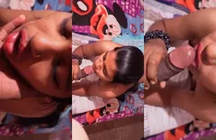 Horny Desi Wife Shows boobs adn Blowjob