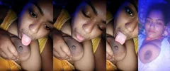 Horny Desi Bhabhi Sucking Her Boobs
