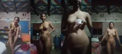 Desi village Girl Applying lotion Full Nude Show part 1