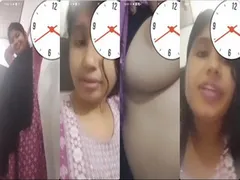 Cute Desi Girl Shows her Boobs On VC