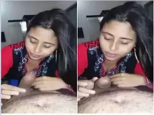 Exclusive- Sexy Look Desi Girl Give Nice Blowjob To Lover