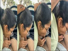 Desi Telugu Girl Giving Blowjob to BF Outdoor