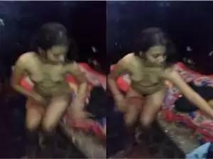 Today Exclusive- Sexy look Desi Girl Nude Video Capture By BF