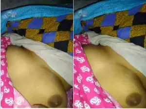 Today Exclusive- Desi Wife Boob pressing By Hubby