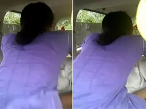 Exclusive- Desi Tamil Girl Ridding Lover Dick On car