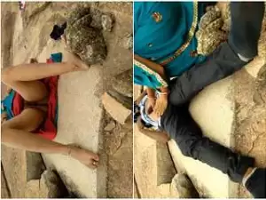 Today Exclusive- Horny Desi Bhabhi handjob and hard fucked By Hubby  Outdoor