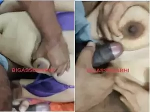Today Exclusive- Sexy Desi Bhabhi Boob pressing By Hubby