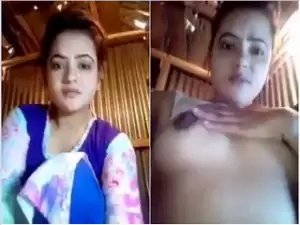 Exclusive- Cute Look Indian Girl Showing her Boobs