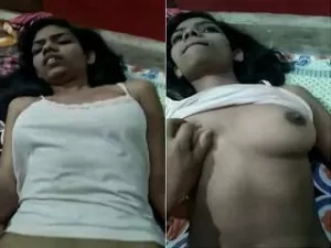 Today Exclusive- Super Hot Look Desi Girl Boob pressing and Tight Pussy hard Fucked By Lover