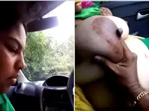 Exclusive- Sexy Look Tamil Wife Blowjob and Hubby Pressing Her Big boobs