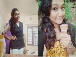 Today Exclusive-Super Cute Look Desi Girl Play With Her Boobs