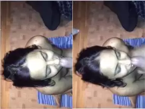 Today Exclusive-Cute Look Desi Girl Taking Cum On Her Face