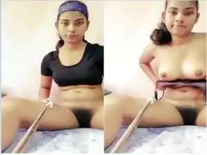 Today Exclusive- Cute Look Desi Girl Record Her New Selfie Clip For Lover