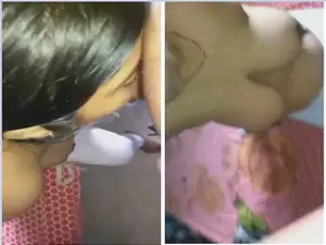 Exclusive- Big Boob Indian Wife Blowjob