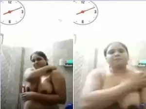 Today Exclusive- Horny Desi Wife bathing On Video Call Part 2
