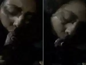 Today Exclusive- Horny Desi Wife Blowjob in Car