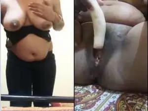 Today Exclusive- Horny Desi Bhabhi Play with her big Boobs and Musterbation with Muli
