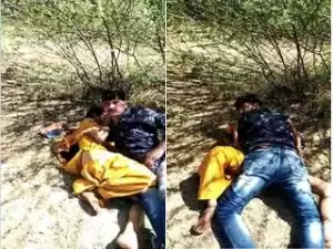 Today Exclusive- Desi Village Cheating Wife Out door Sex With Lover record By Village Guy