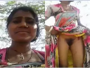 Today Exclusive- Desi Village Girl Boob Pressing and Gf Showing Her Hairy Pussy to Bf
