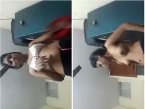 Cute Look Indian Girl Showing Her Boobs