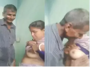 Desi Randi Boob Sucking By Old Man