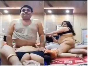 Today Exclusive- Desi Horny Bhabhi Ridding Hubby Dick