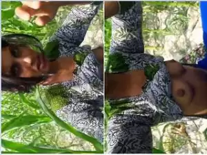 Today Exclusive- Desi Shy Village Girl Boob Record By Lover