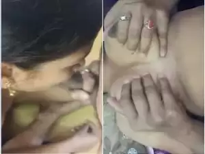 Today Exclusive- Desi Cheating Wife Sucking Lover Dick And Fucked