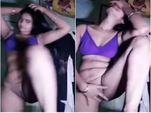 Today Exclusive-Super Hot Look Desi Cheating Wife Record Nude Selfie and Fingering part 10