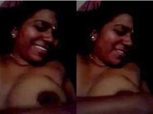 Today Exclusive- Desi Village Girl Boob Record By Lover