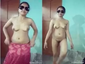 Today Exclusive- Hot Figure Wife Strip Her Cloths Video Record By Hubby