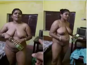 Today Exclusive- Sexy Boudi Nude Video Capture By Hubby
