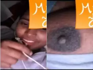 Today Exclusive-Desi Shy Girl Showing her Boobs to Lover on Video Call