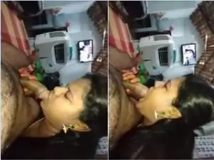 Today Exclusive- Sexy Desi Girl Sucking Lover Dick Part 2