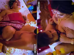 Today Exclusive- Big Boobs Desi Newly Married Virgin Wife First Night with Her Husband and Creampie