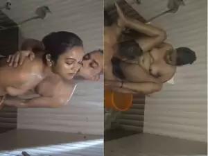 Today Exclusive-College girl and her boyfriend made a loving and fucking session in swimming pool and its bathroom