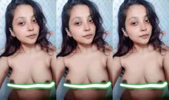 Horny Bengali Babe Pressing Boobs