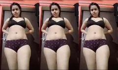 Beautiful Desi Chubby Girl Stripteasing Showing Big Ass &amp; Fingering