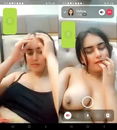 Cute girl show call boyfirned