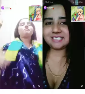 Chamet Girl Showing live new collection 31