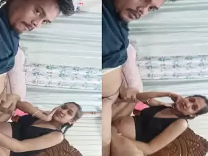 Desi Couple Boobs Suck n Handjob