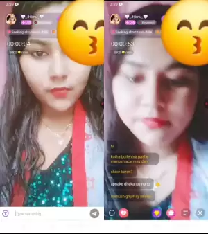 Cute teen girl showing video call – viral